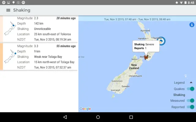 GeoNet Quake android App screenshot 5